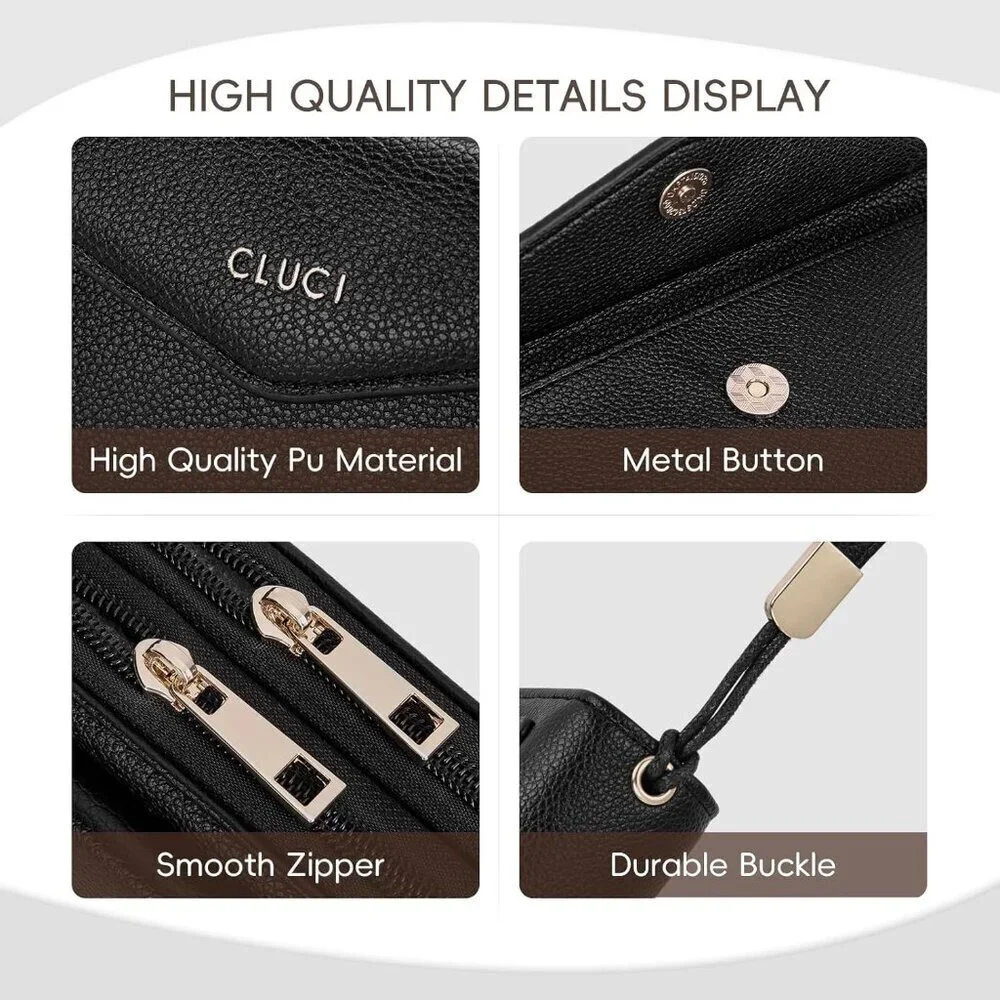 Women Large Capacity Vegan Leather Wallet RFID Blocking Credit Card Holder